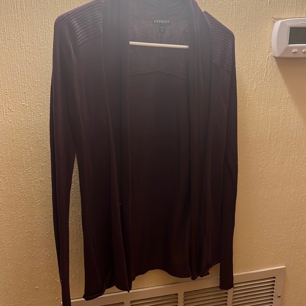 Express Purple Flyaway Cardigan - Sz Medium